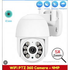 4MP Ai WiFi PTZ Camera with Human Recognition and Siren - 2 Way Audio - Full Color Night vision